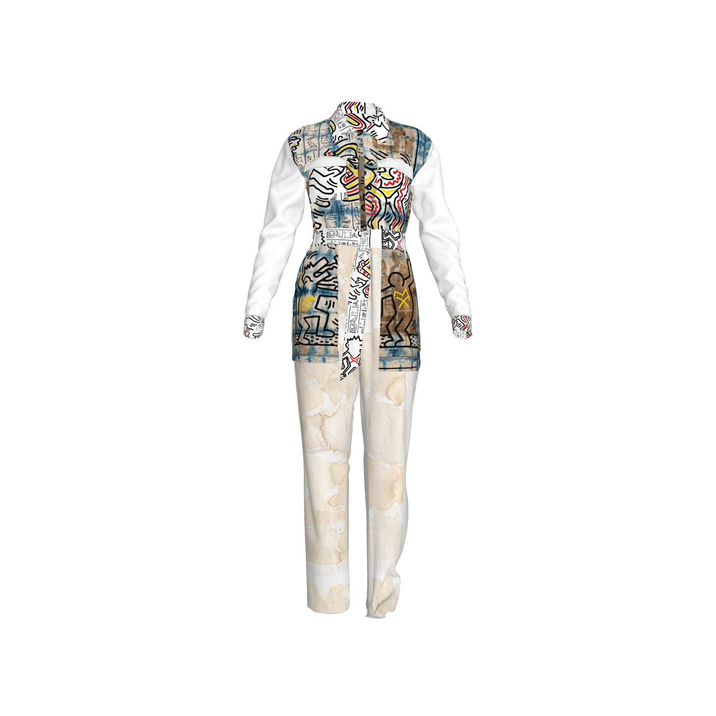 1986 Hieroglyphics Pima Cotton Jurassic Explorer Jumpsuit