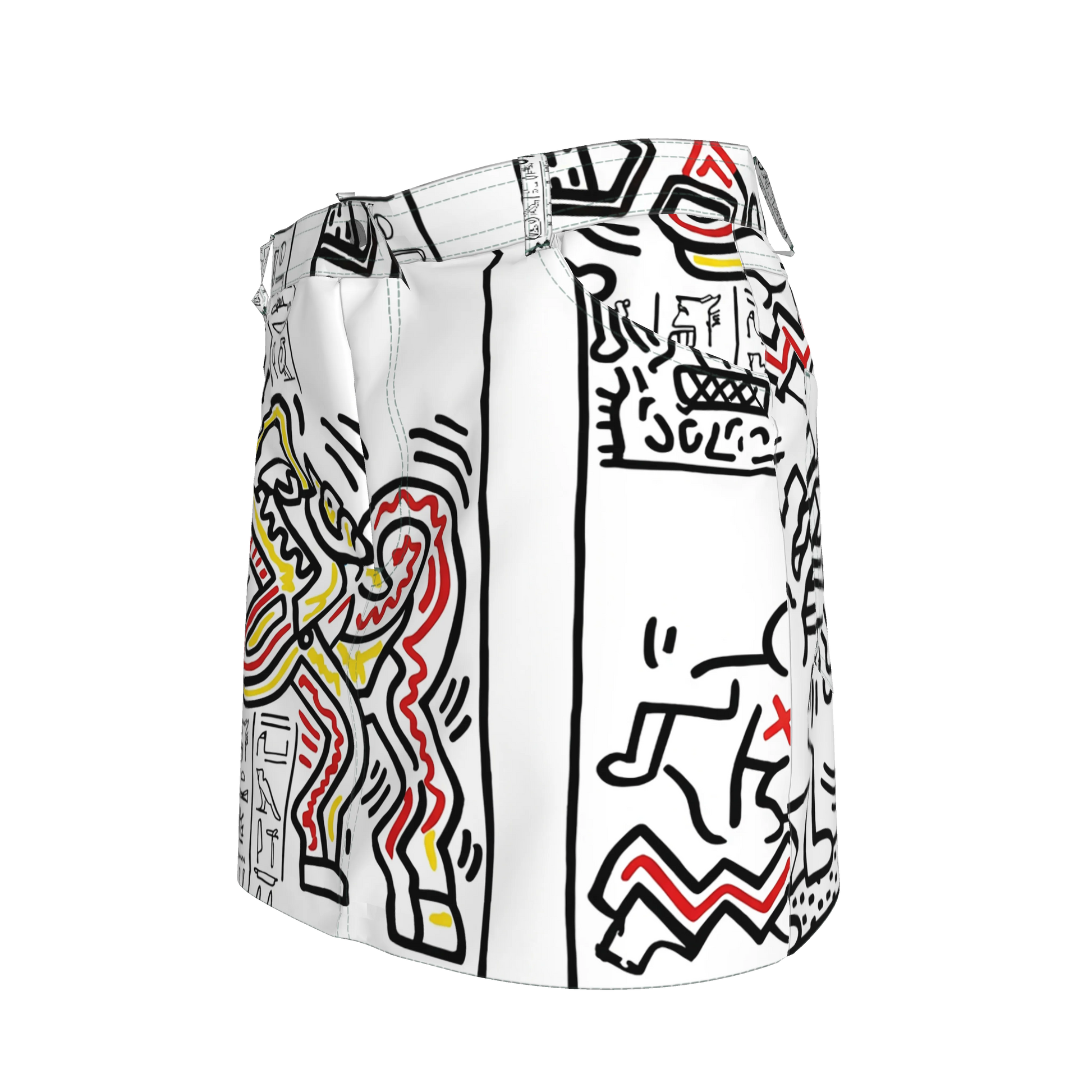 1986 Hieroglyphs Denim Mini Skirt