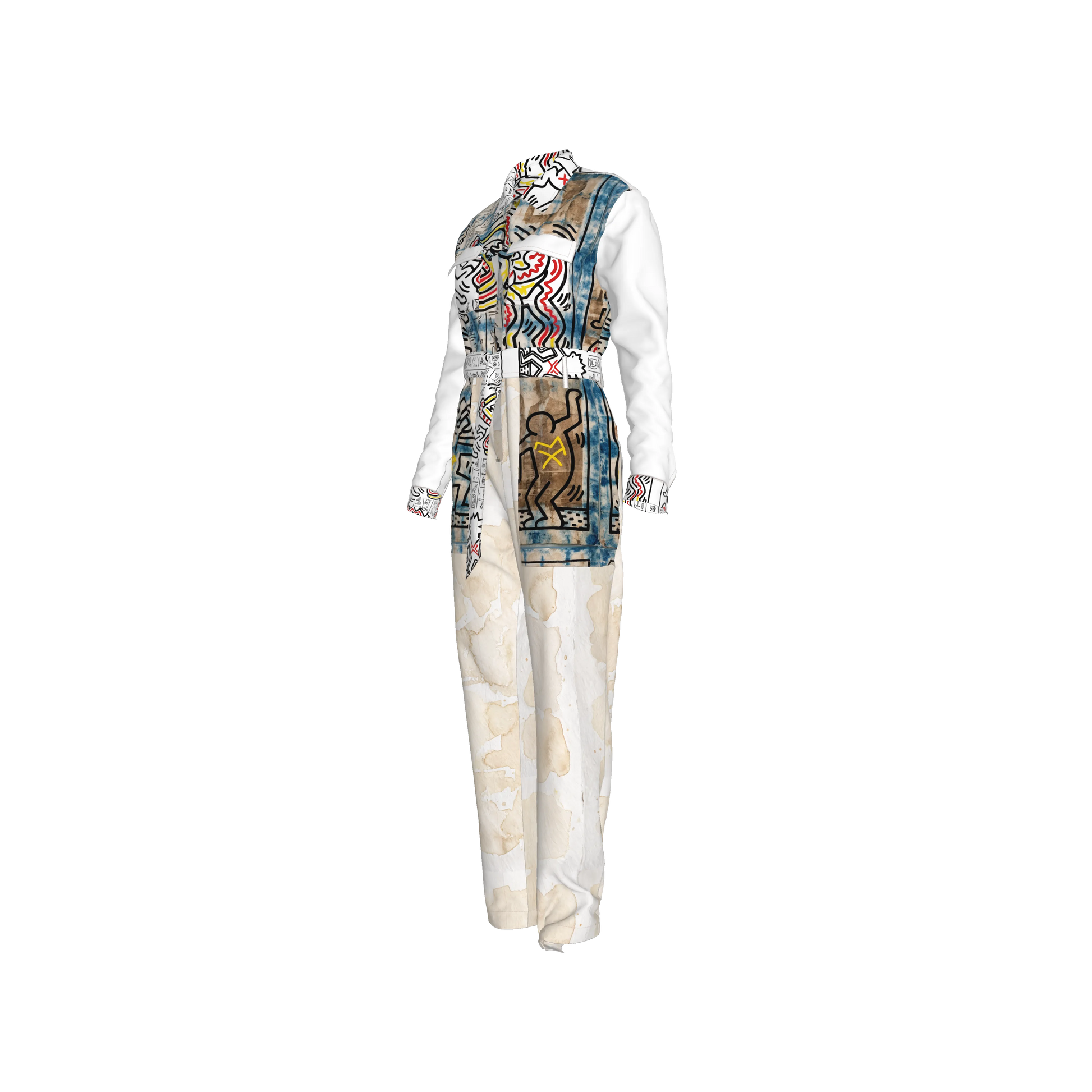 1986 Hieroglyphics Pima Cotton Jurassic Explorer Jumpsuit