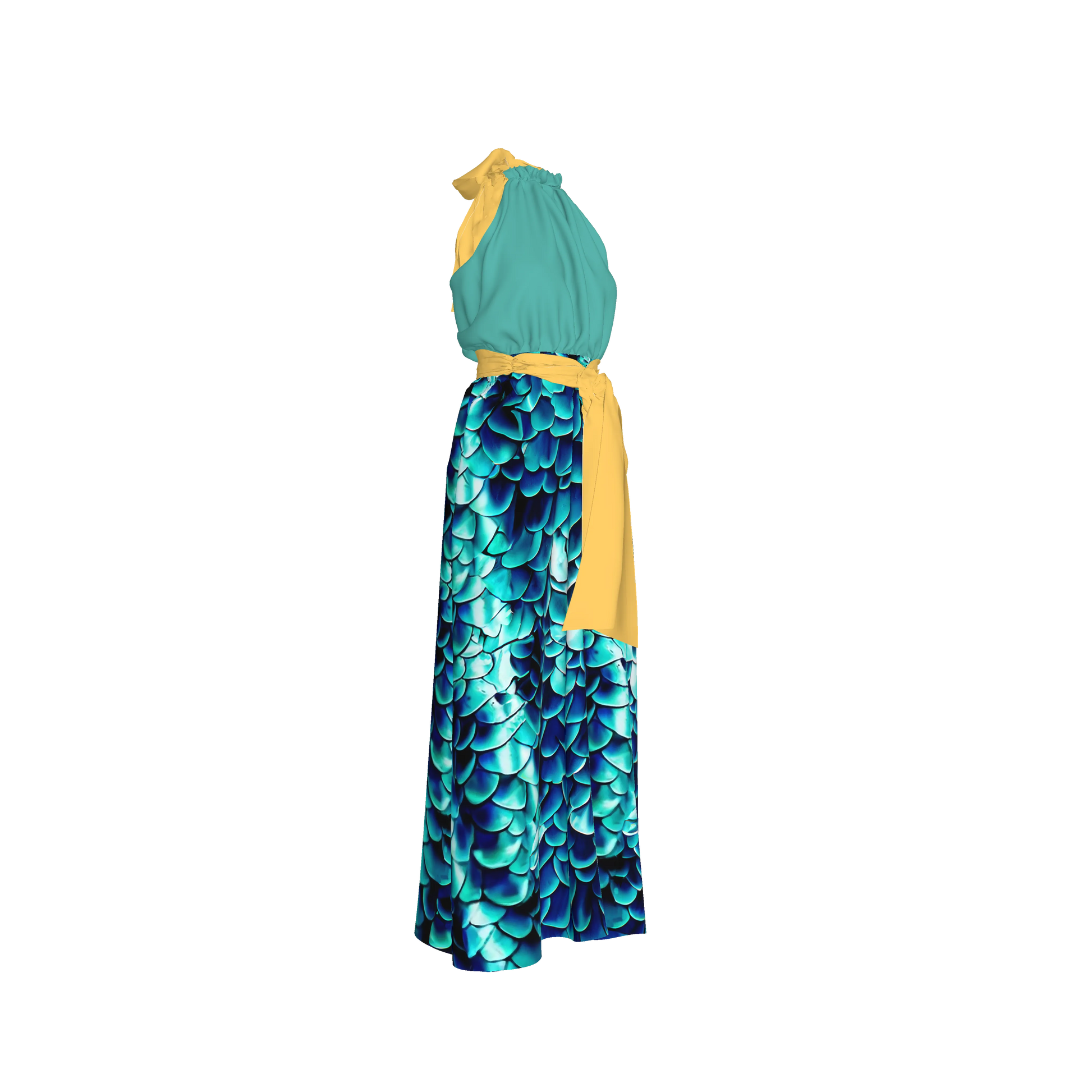 Sea Baby Backless Womens Halter Maxi
