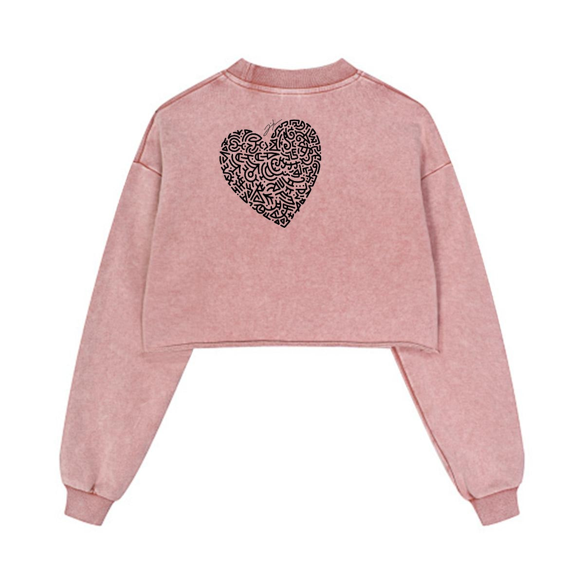 Assumption is the Root Behavior is the Fruit Women’s Cotton Cropped Distressed Sweatshirt