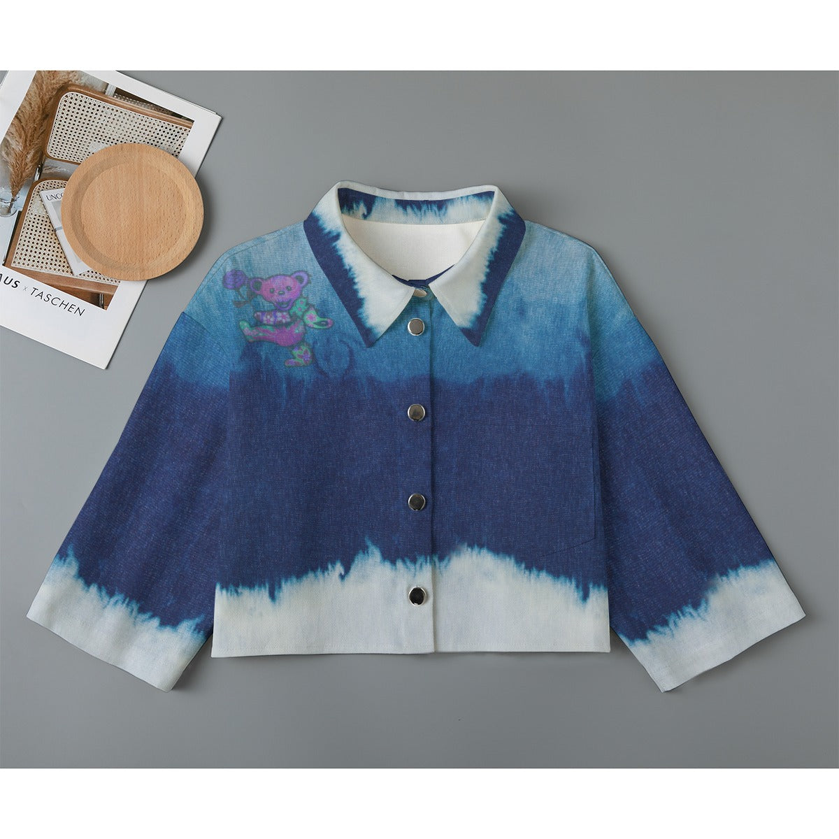 Ombre Bear Farmers Canvas Cardigan