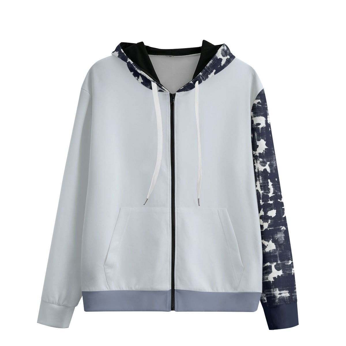 Shibori Ramen Arm Unisex Cotton Zip Hoodie