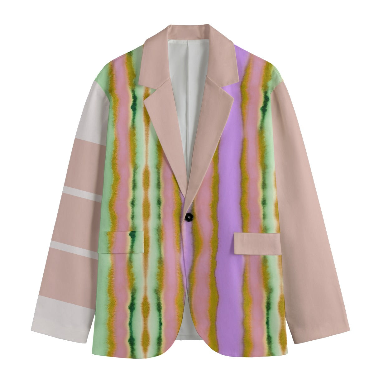 Geode Shibori Print Cotton Blazer