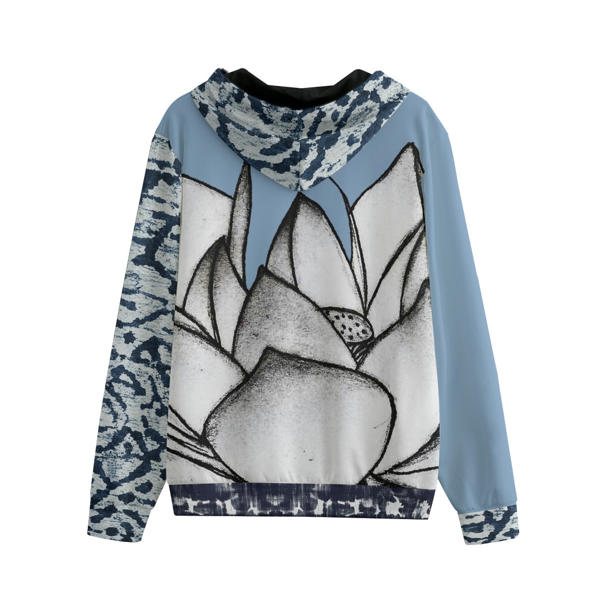 Shibori Heart II Limited Edition Cotton Unisex Zip Hoodie